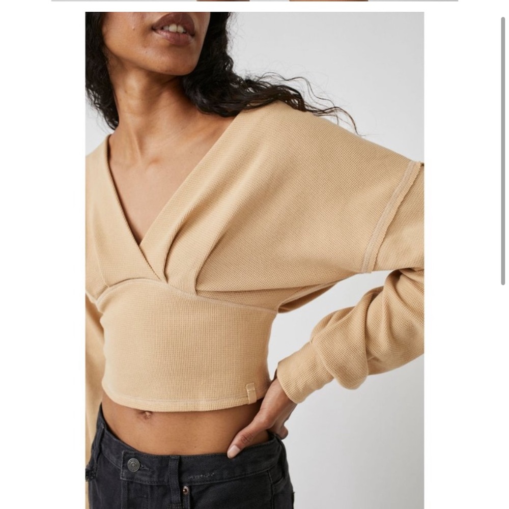 Free People Tan Crop Top